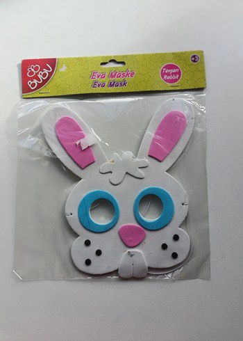 Renkli Tavşan Temalı Eva Maske - Görsel 3