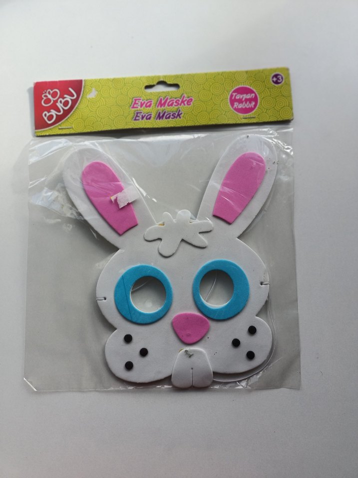 Renkli Tavşan Temalı Eva Maske - Görsel 2
