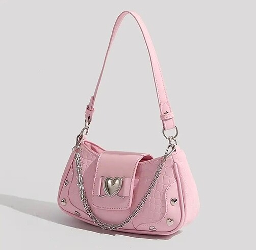 Pembe Kalpli Çanta