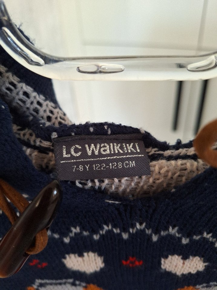 Nakışlı Renkli Kız Çocuk Örgü Panço - Görsel 4