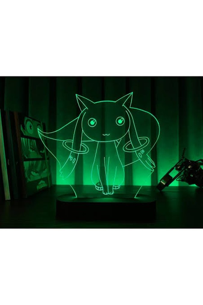 Madoka Magica || Kyubey Led Işıklı Lamba - Görsel 3