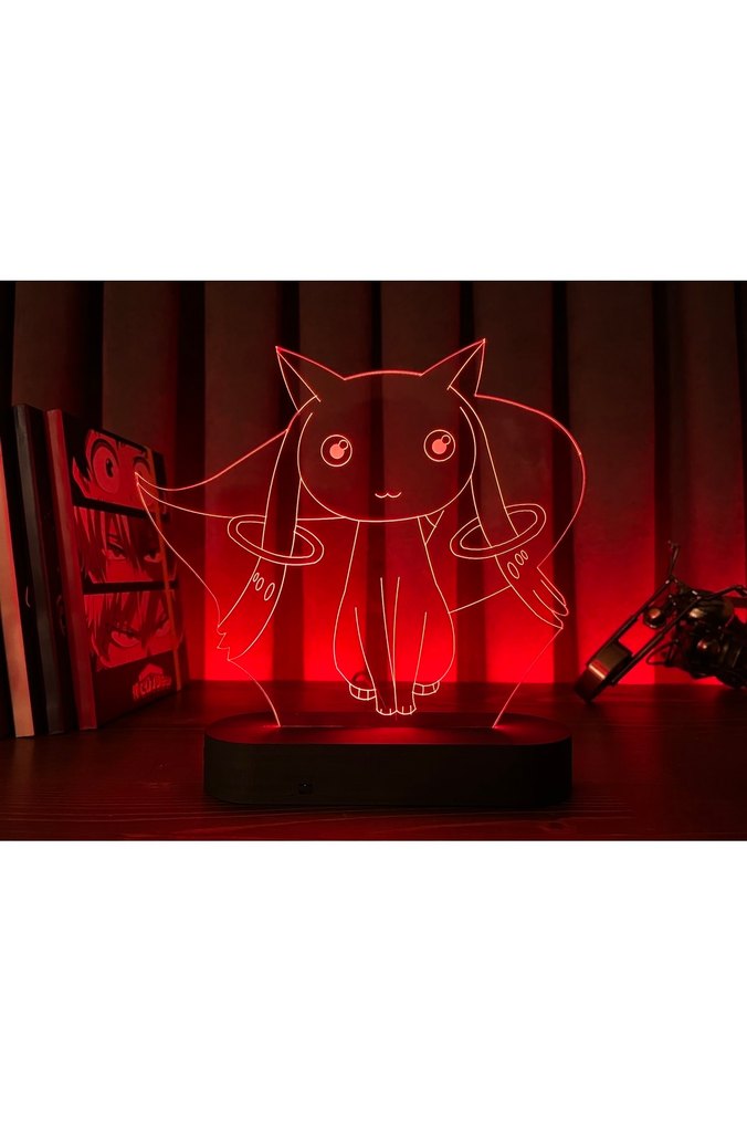 Madoka Magica || Kyubey Led Işıklı Lamba - Görsel 2