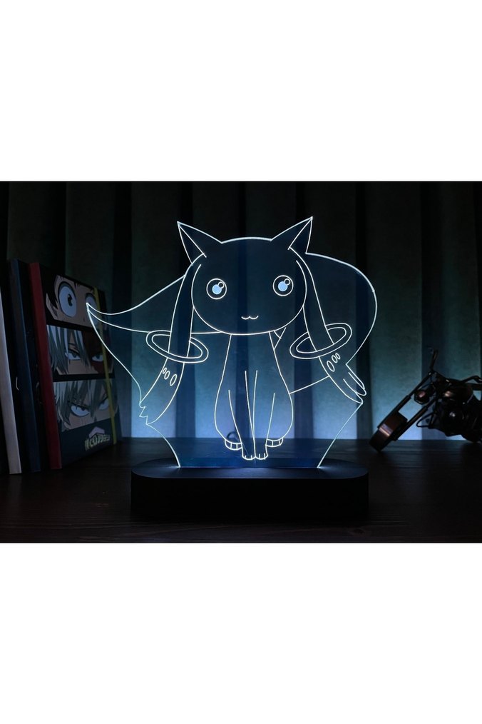 Madoka Magica || Kyubey Led Işıklı Lamba - Görsel 4