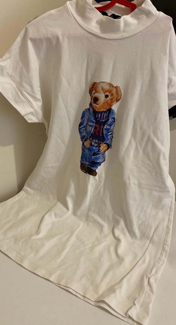 Düğmeli Beyaz Baskılı Köpek Kıyafeti - Görsel 2