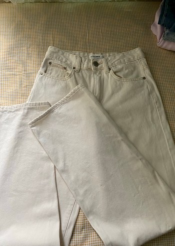 Pull and bear Beyaz Kadın jean - Görsel 3