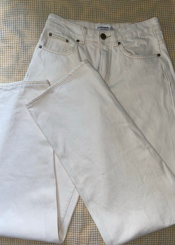 Pull and bear Beyaz Kadın jean - Görsel 5