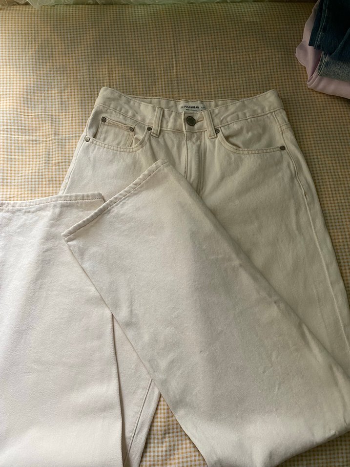 Pull and bear Beyaz Kadın jean - Görsel 3