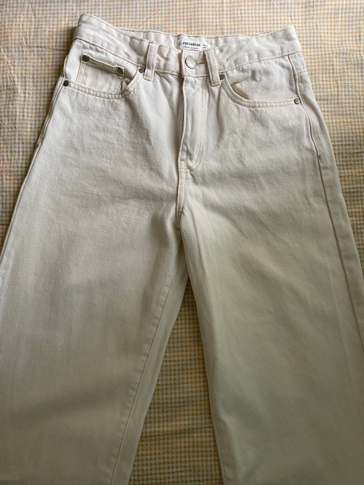 Pull and bear Beyaz Kadın jean - Görsel 4