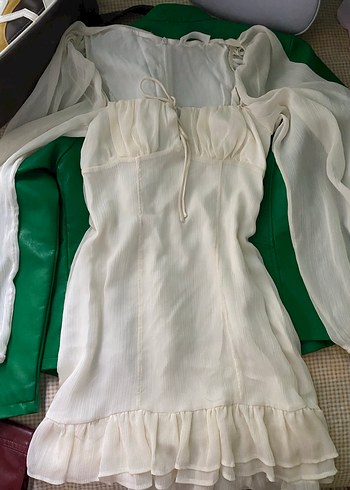 Pull and bear Beyaz  Elbise - Görsel 3