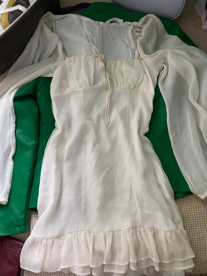 Pull and bear Beyaz  Elbise - Görsel 3