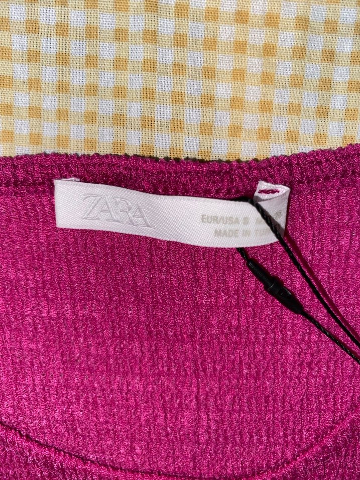 Zara Pembe Uzun Kollu Triko Elbise - Görsel 2