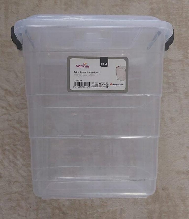 Gri Kilitli Gıda Saklama Kabı - Görsel 2