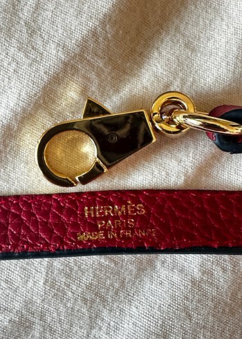 Hermes Marka Orjinal Bordo Deri Tokalı Kadın Çanta Kemer - Görsel 4