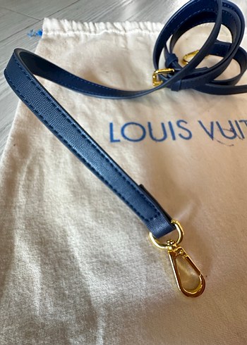 Louis Vuitton Marka Lacivert Deri Kadın Çanta Kemer - Görsel 5