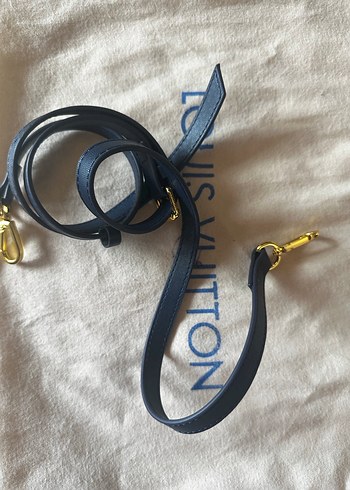 Louis Vuitton Marka Lacivert Deri Kadın Çanta Kemer - Görsel 3