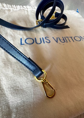 Louis Vuitton Marka Lacivert Deri Kadın Çanta Kemer - Görsel 6