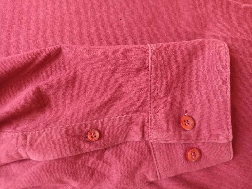 Bordo Uzun Kollu Polo Tişört - Görsel 3