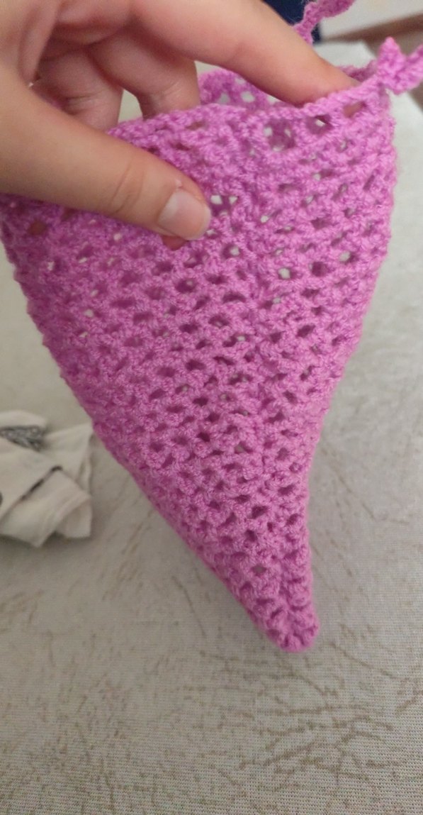 Pembe Örgü Kadın Makyaj Çanta - Görsel 4