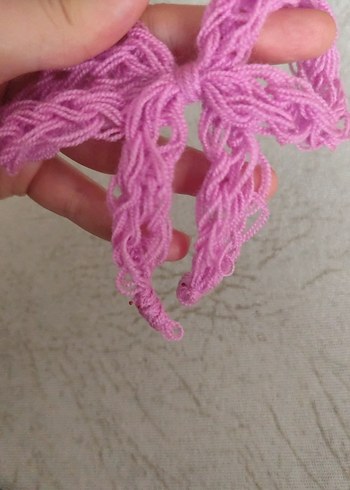 Pembe Örgü Çanta Charmı Çanta Aksesuarı - Görsel 4