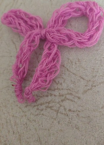 Pembe Örgü Çanta Charmı Çanta Aksesuarı - Görsel 3