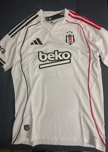 Erkek Beyaz Baskılı Kısa Kollu Spor Tişört Beşiktaş - Görsel 2