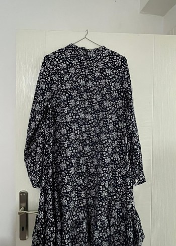 Uzun Kollu Siyah Midi Mini Elbise tunik - Görsel 2