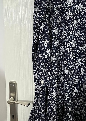 Uzun Kollu Siyah Midi Mini Elbise tunik - Görsel 4