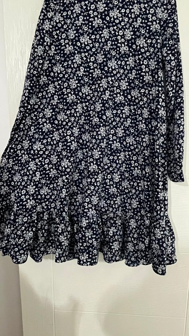 Uzun Kollu Siyah Midi Mini Elbise tunik - Görsel 3