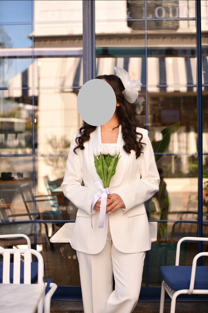 Beyaz Nikah Takım Elbise  Şık & Temiz Kullanım - Görsel 2