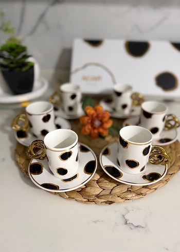 ACAR Beyaz Porselen Kahve Fincanı - Görsel 4