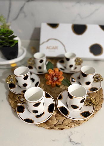 ACAR Beyaz Porselen Kahve Fincanı - Görsel 3