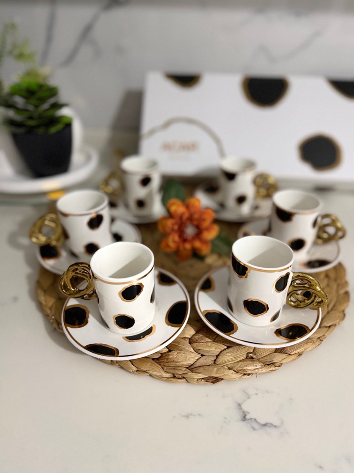 ACAR Beyaz Porselen Kahve Fincanı - Görsel 4