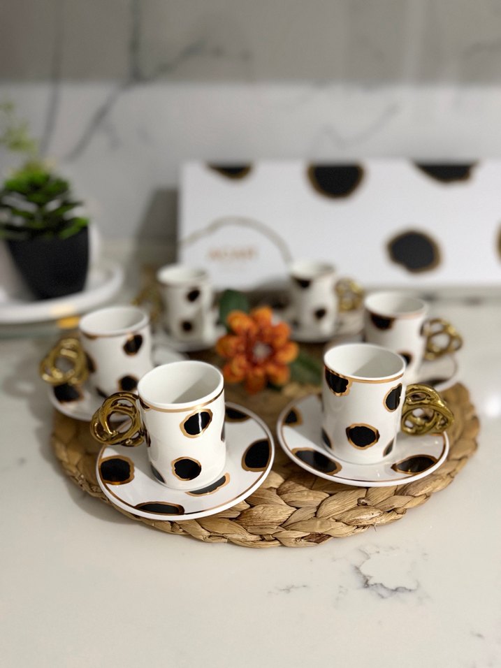 ACAR Beyaz Porselen Kahve Fincanı - Görsel 2