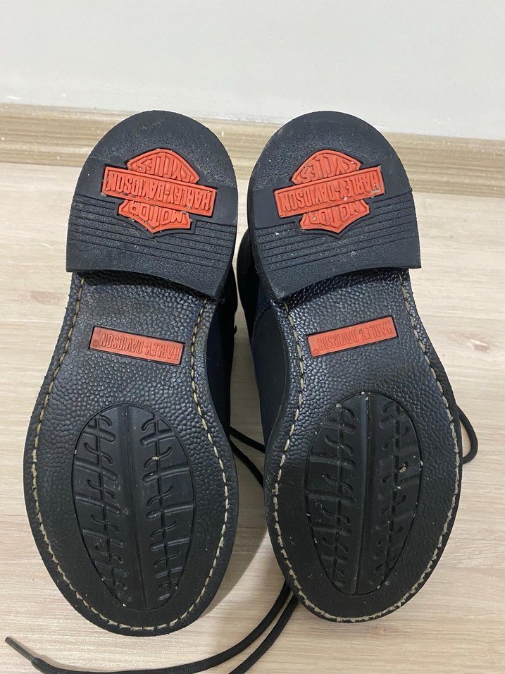 Siyah Deri Harley-Davidson Biker Bot - Görsel 4