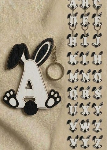 Lazer Kesim Ahşap Anahtarlık - Görsel 5