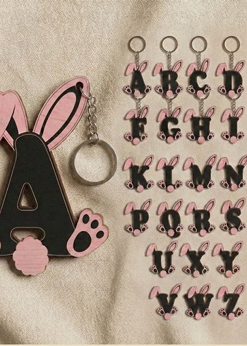 Lazer Kesim Ahşap Anahtarlık - Görsel 8