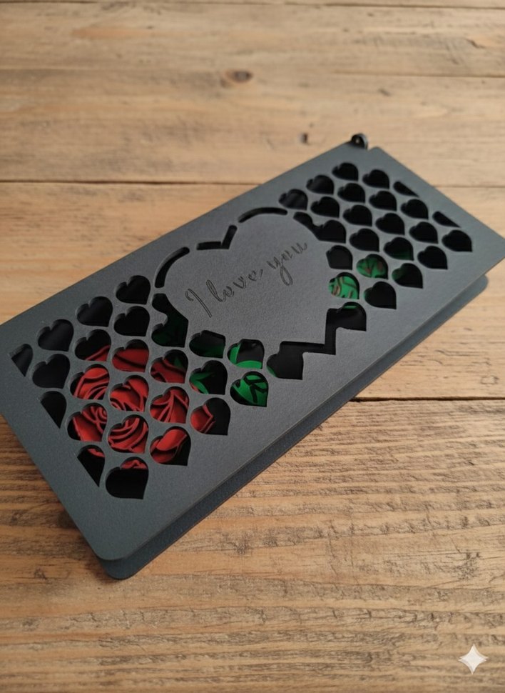 Ahşap Kutulu Hediyelik Gül - Görsel 3