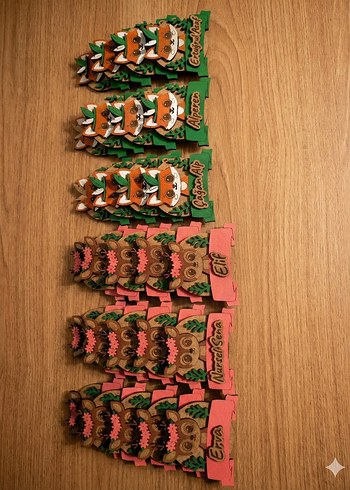 Ahşap lazer kesim magnet - Görsel 4