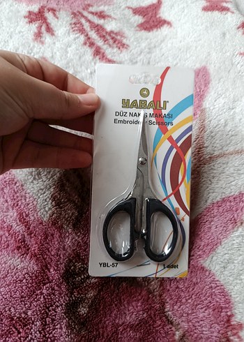 Renkli Kulplu Düz Nakış Makası YBL-57 - Görsel 2