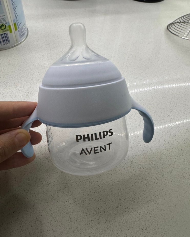 Bebek Biberonu Beyaz ve Gri Avent biberon - Görsel 3