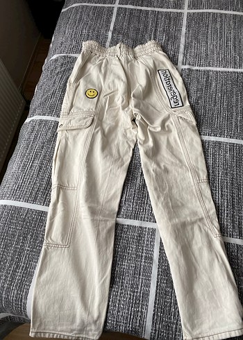 Erkek kirli Beyaz desenli pantolon - Görsel 2