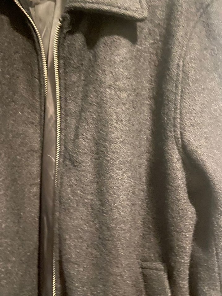 H&M Ceket Gri Erkek Yünlü Fermuarlı Ceket - Görsel 4