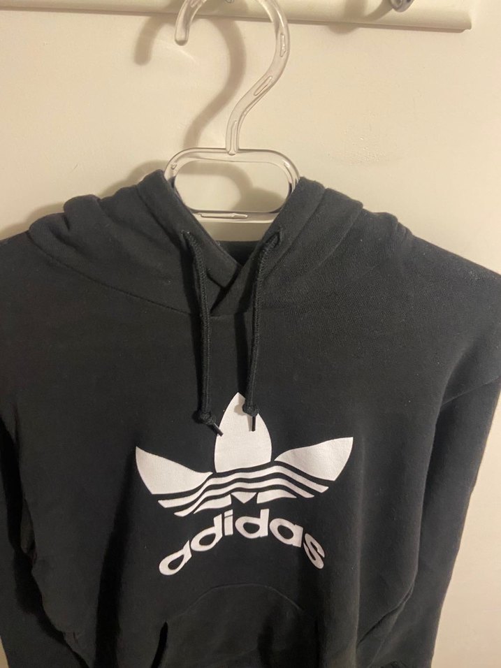Adidas Siyah Kapüşonlu Sweatshirt - Görsel 4