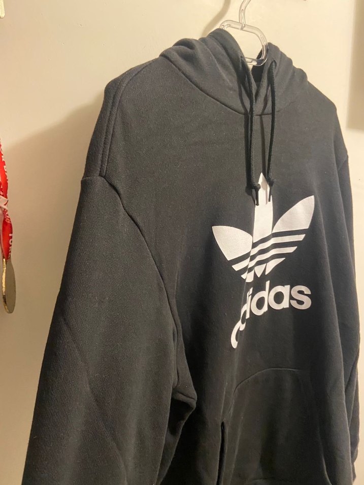 Adidas Siyah Kapüşonlu Sweatshirt - Görsel 5