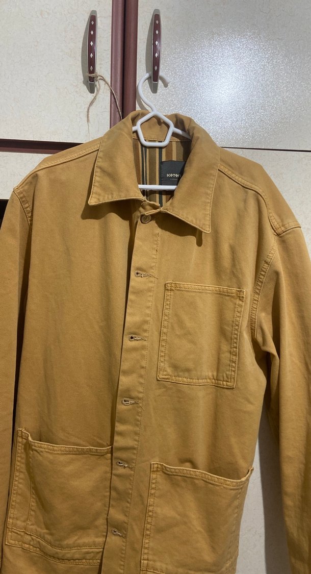 Koton Düğmeli Kahverengi Midi Erkek Gömlek - Görsel 2