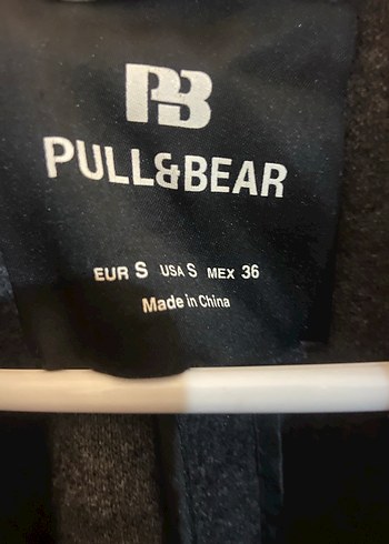 Pull&Bear Antrasit Gri Kaban - Görsel 4