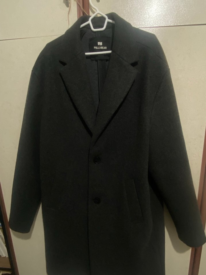 Pull&Bear Antrasit Gri Kaban - Görsel 2