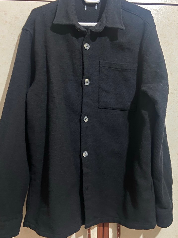 DEFACTO Düğmeli Siyah Kısa Kollu Erkek Gömlek - Görsel 2