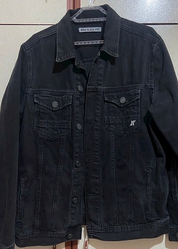 MAVİ Erkek Siyah Düğmeli Kot Ceket - Görsel 5