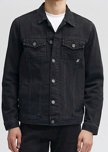 MAVİ Erkek Siyah Düğmeli Kot Ceket - Görsel 3